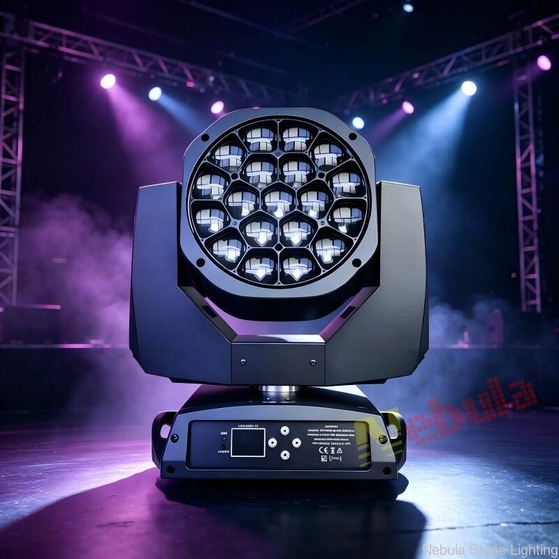 19X15W RGBW LED Bee Eye Zoom Wash Moving Head Light Stage Lighting