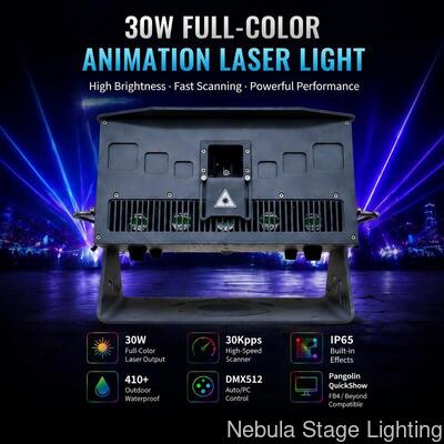 30W Waterproof RGB Laser Light Animation Projector IP65 Outdoor Party ...